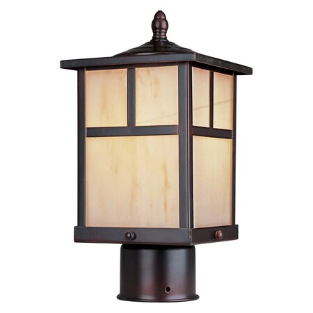Maxim One Light Burnished Honey Glass Post Light 4055HOBU